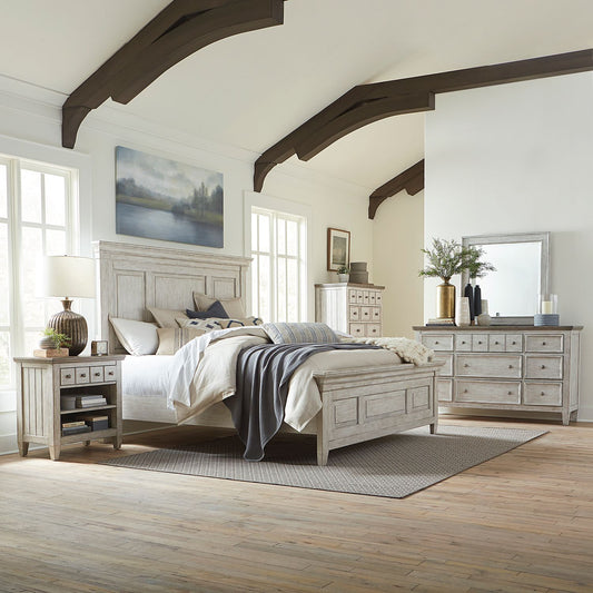 Heartland - Queen Panel Bed, Dresser & Mirror, Chest, Night Stand