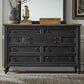 Americana Farmhouse - 9 Drawer Dresser - Black