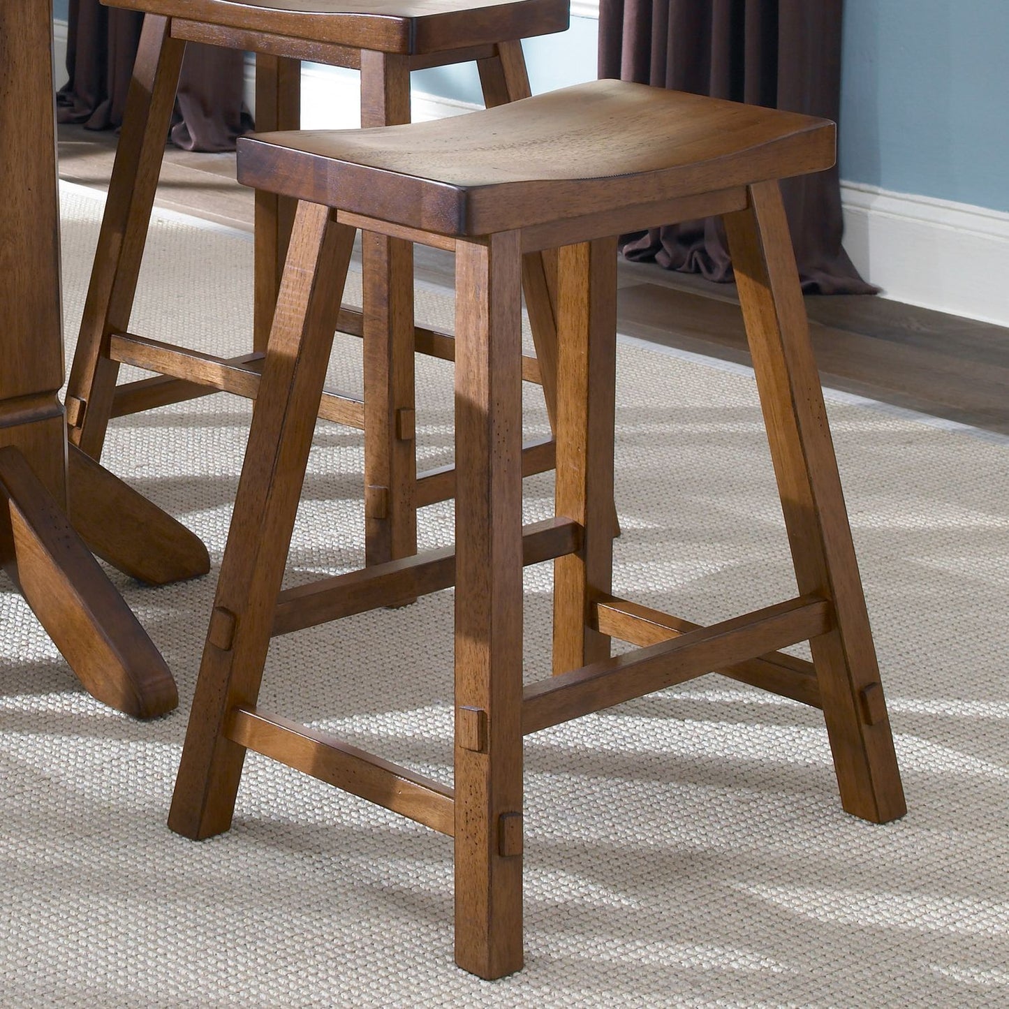 Creations - 24 Inch Sawhorse Counter Stool - Tobacco (RTA)