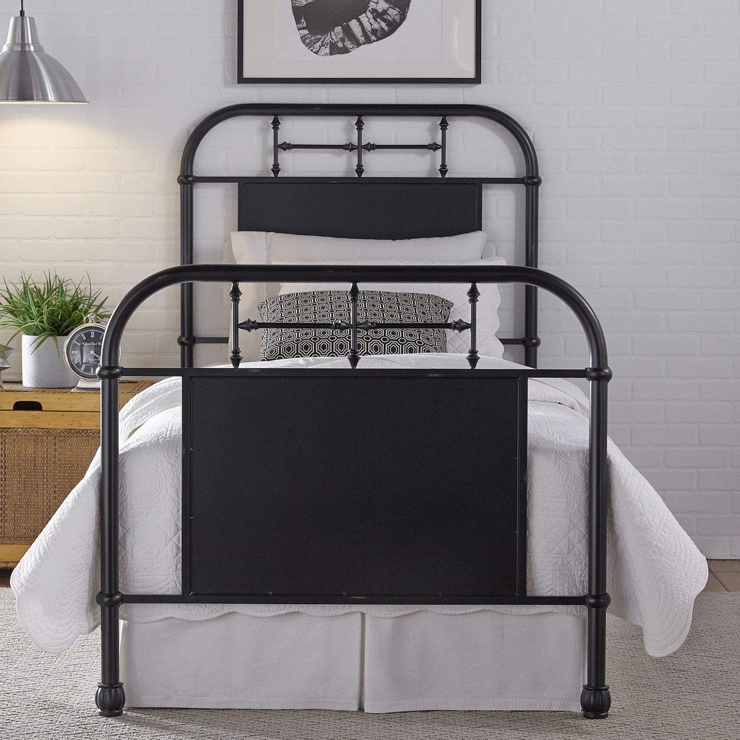 Vintage Series - Twin Metal Bed - Black