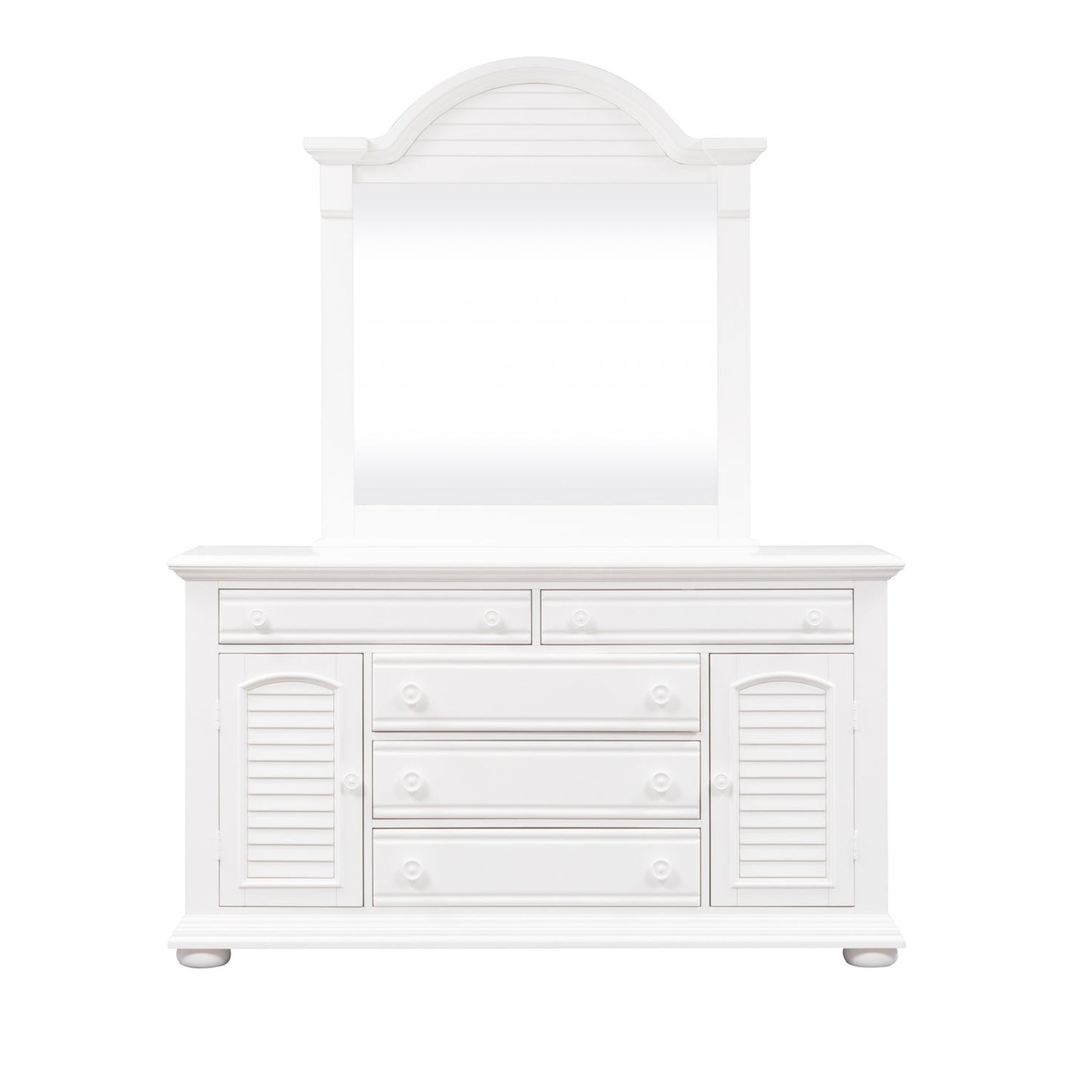 Summer House I - Queen Panel Bed, Dresser & Mirror, Chest