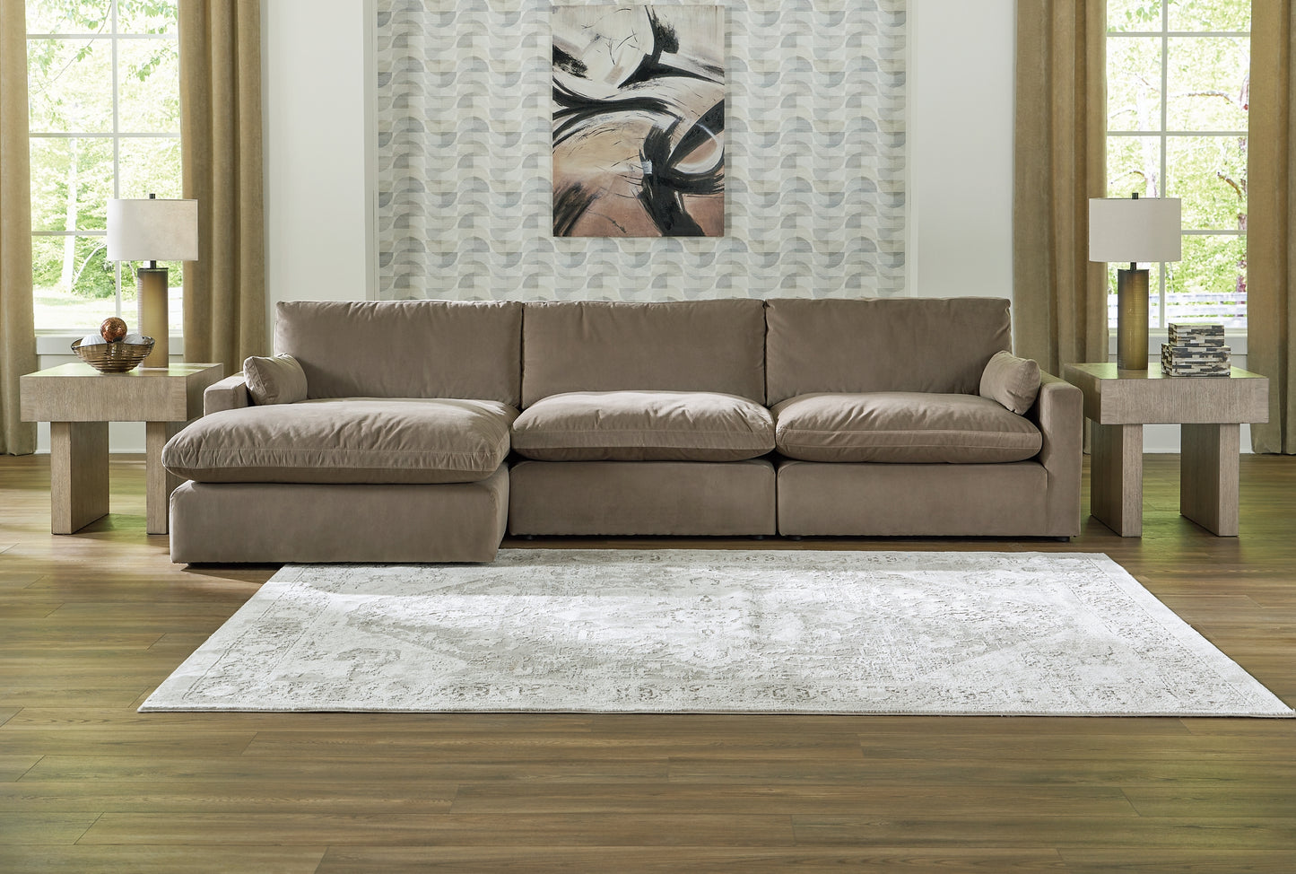 Sophie 3-Piece Sectional with Ottoman