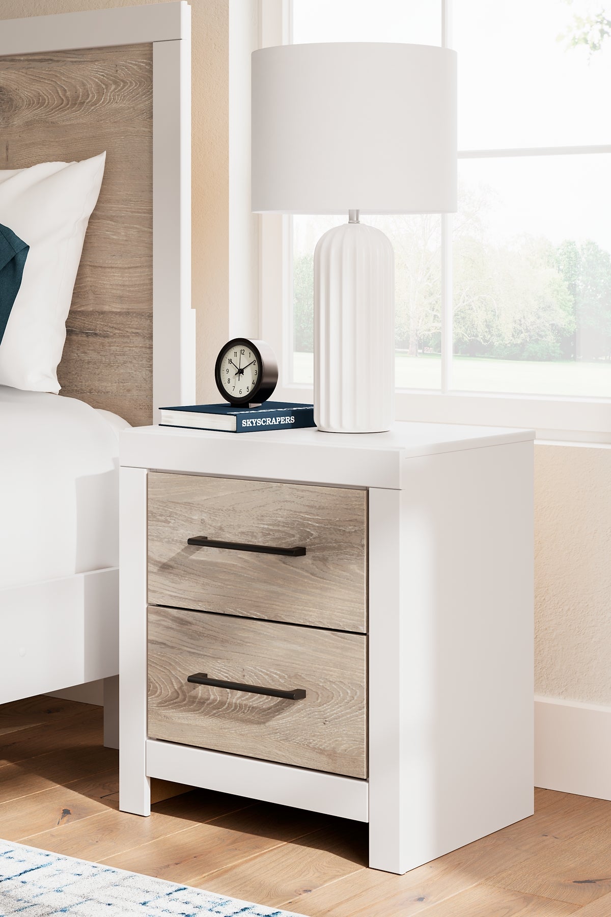 Charbitt Full Panel Bed with Nightstand