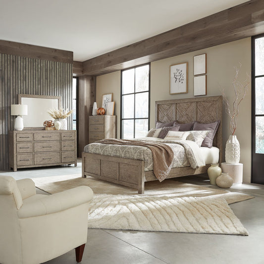 Skyview Lodge - King Panel Bed, Dresser & Mirror, Chest