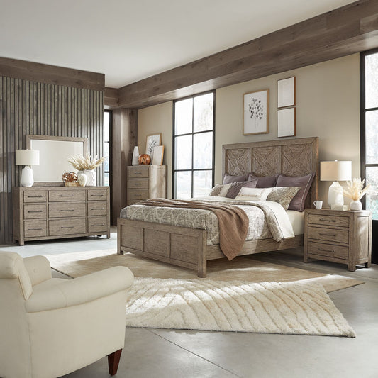 Skyview Lodge - King Panel Bed, Dresser & Mirror, Chest, Night Stand