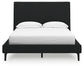 Cadmori Full Upholstered Bed with Mirrored Dresser