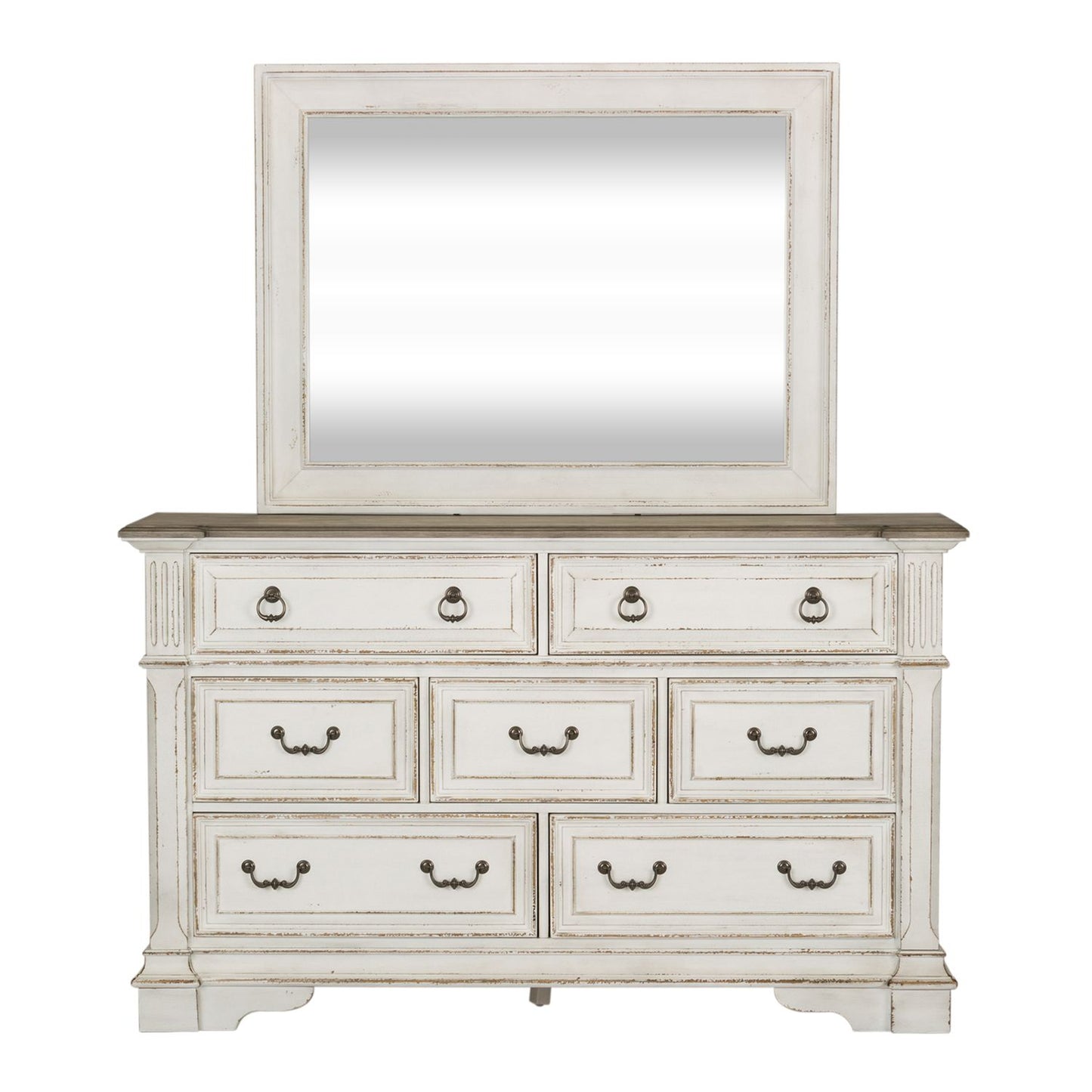 Abbey Park - King California Panel Bed, Dresser & Mirror, Chest, Night Stand