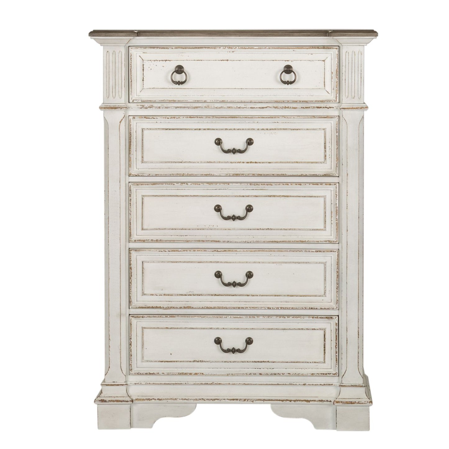 Abbey Park - King California Panel Bed, Dresser & Mirror, Chest, Night Stand