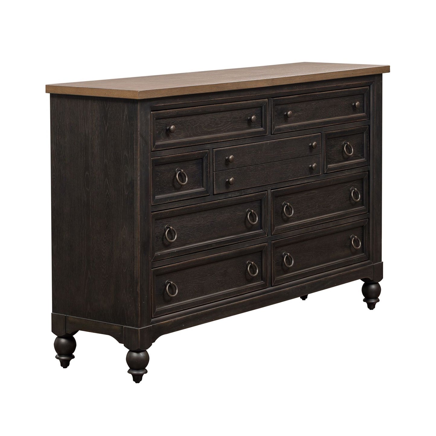 Americana Farmhouse - 9 Drawer Dresser - Black