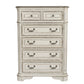 Magnolia Manor - King California Panel Bed, Dresser & Mirror, Chest, Night Stand