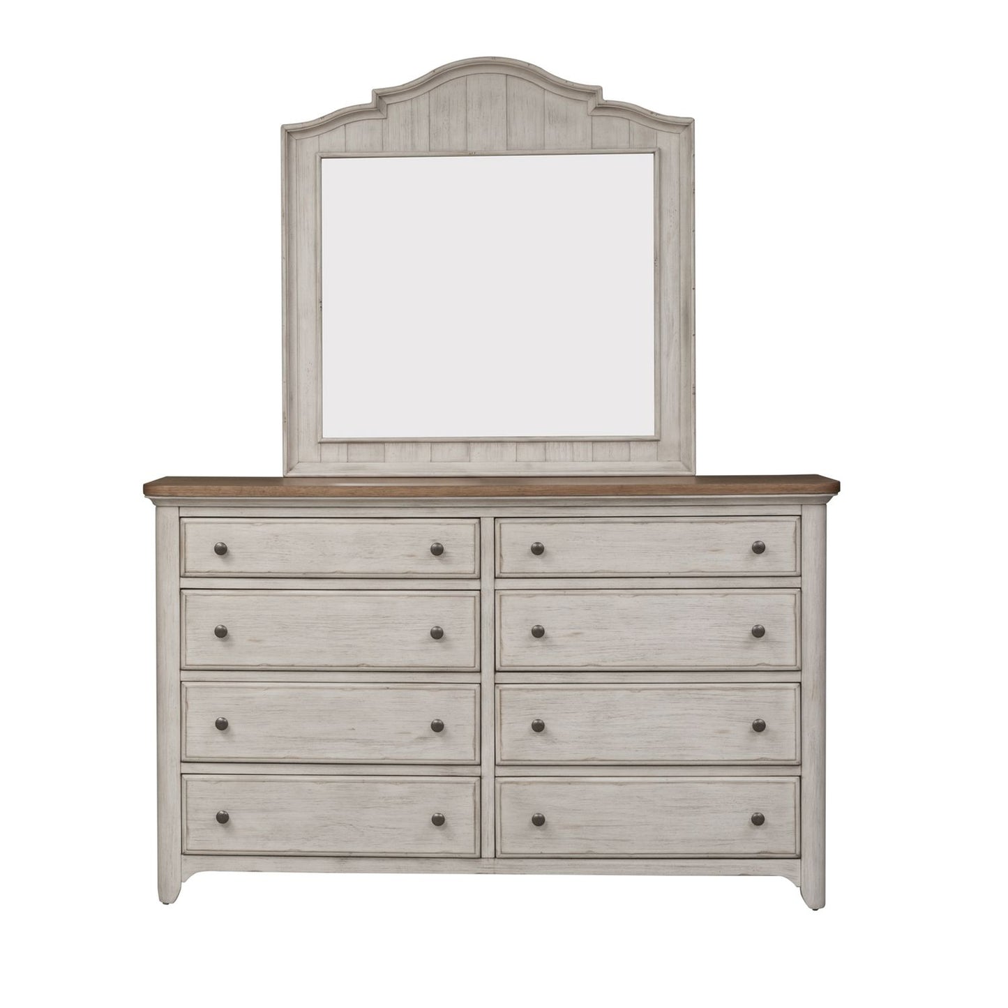 Farmhouse Reimagined - King California Panel Bed, Dresser & Mirror, Chest, Night Stand