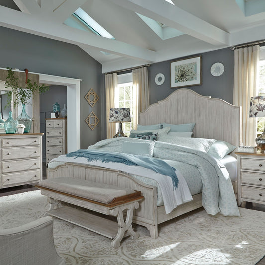 Farmhouse Reimagined - Queen Panel Bed, Dresser & Mirror, Chest, Night Stand