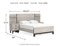 Vessalli Queen Panel Bed with Mirrored Dresser