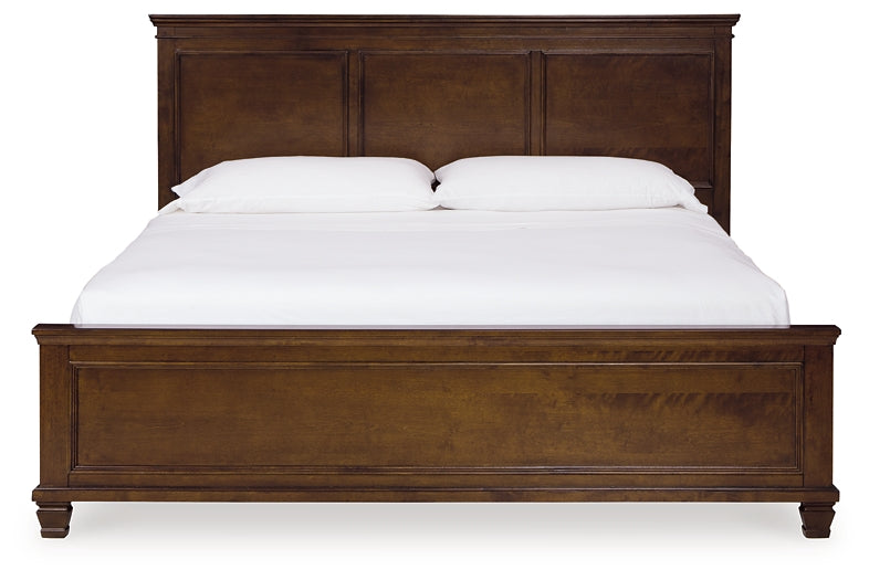 Danabrin King Panel Bed with Mirrored Dresser